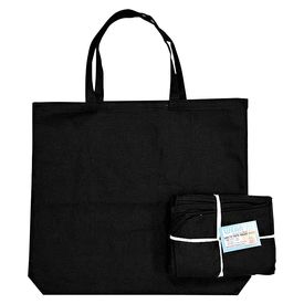 Canvas Tote 18x16x3in | Black | Value Pack 3pc