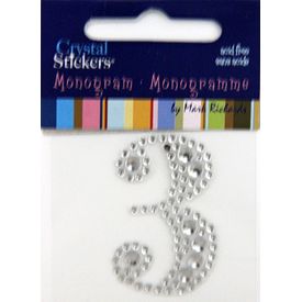 Rhinestone Monogram Clear 3