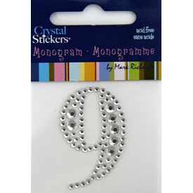 Rhinestone Monogram Clear 9