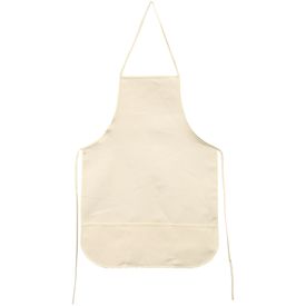 Canvas Apron w Pockets 19x28in | Natural