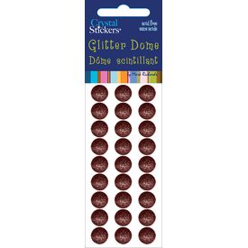 Glitter Domes 10mm Brown