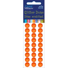 Glitter Domes 10mm Orange