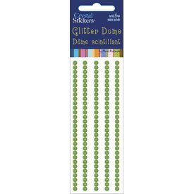 Glitter Domes Stickers 3mm Green