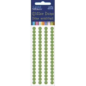 Glitter Domes Stickers 5mm Green