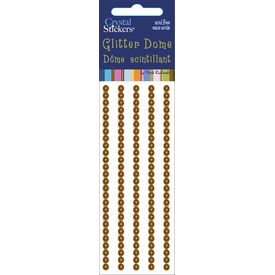 Glitter Domes Stickers 3mm Gold