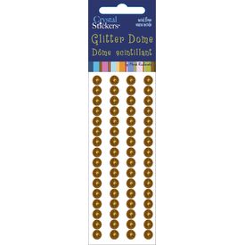 Glitter Domes Stickers 5mm Gold