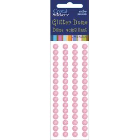 Glitter Domes Stickers 5mm Light Pink