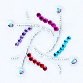 Jewelry Swirls Ht Pink Red Lavender Teal