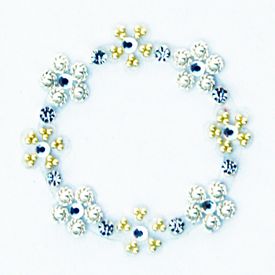 Jewelry Round Small Flowers Gold Silver