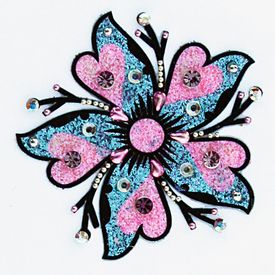 Jewelry Lt Pink Lt Blue Glitter Flower