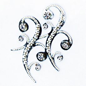 Jewelry 2 Silver Swirls Clear