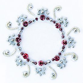 Jewelry Round Design Silver Lt Pink