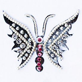 Jewelry Silver Butterfly Lt Pink