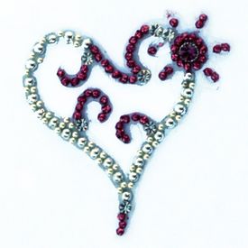 Jewelry Silver Heart Mauve