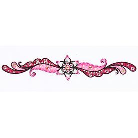 Jewelry Long Strip Ht Pink Lt Pink Glitter Pointy Flower in Middle