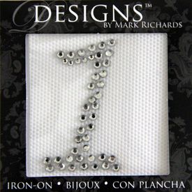 Rhinestone Applique Number 1 | 2in | Clear