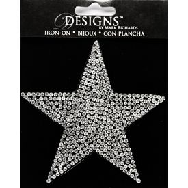 Large Stone Motif Applique Star w Small Stones | 3.5in