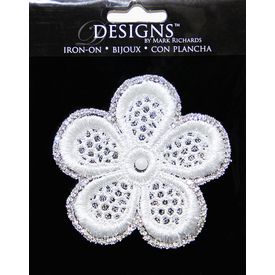 Large Motif Applique White Lace Daisy | 3.5in
