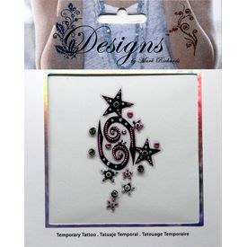 Jeweled Tattoo Star Cluster | Blue Pink & Silver