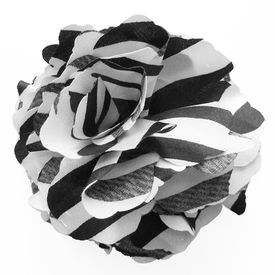 Fluerettes Animal Print Flower Black & White Zebra