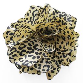 Fluerettes Animal Print Flower Beige & Black Cheetah