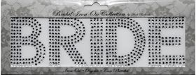 Rhinestone Applique Word Bride | 2.5x8in | Clear