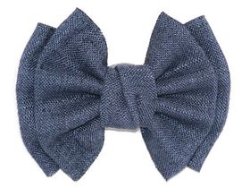 Linen Bow Navy Blue