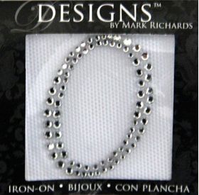 Rhinestone Applique Number 0 | 2in | Clear