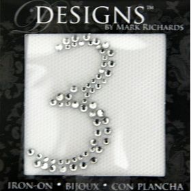 Rhinestone Applique Number 3 | 2in | Clear