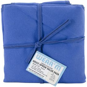 Folded Canvas Apron 19x28in | Royal Blue | Value Pack 3pc