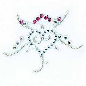 Jewelry Silver Heart Design Lt Pink