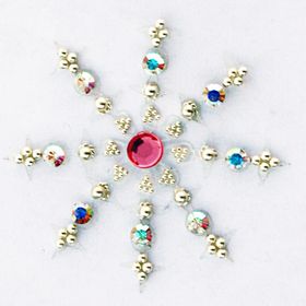 Jewelry Clear Snowflake Pink Center