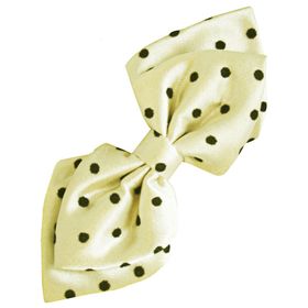 Fluerettes Bow Beige w Black Dots