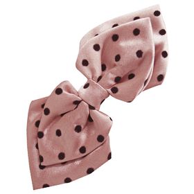 Fluerettes Bow Mauve w Black Dots