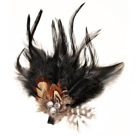 Fluerettes Feathers w Rhinestones Black