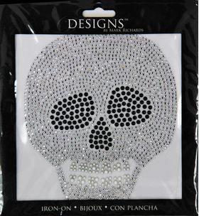 Rhinestone Applique Halloween Skull | 5x5in