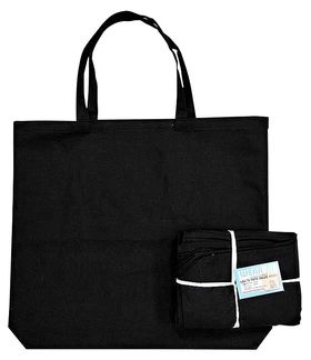 Canvas Tote 18x16x3in | Black | Value Pack 3pc