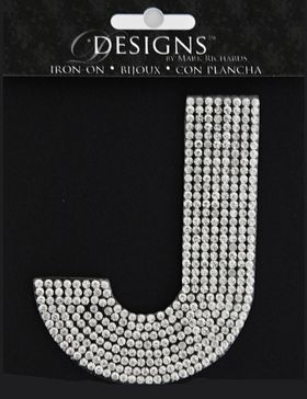 rhinestone applique monogram letter 5in clear monograms ons iron designs