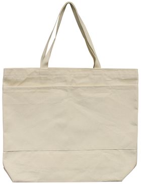 Canvas Pocket Tote 18x16x3in | Natural