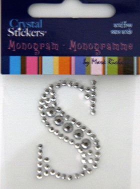 Rhinestone Monogram Clear S