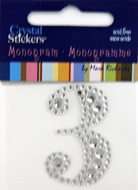 Rhinestone Monogram Clear 3