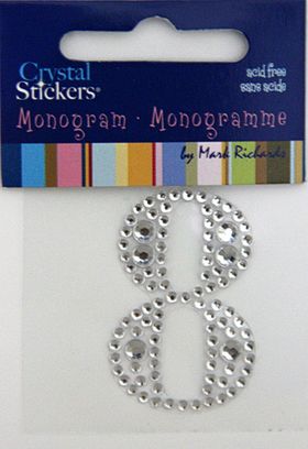 Rhinestone Monogram Clear 8