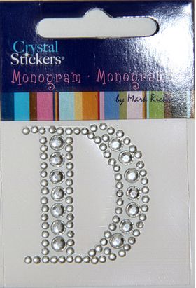 Crystal Stickers ® :: Monograms :: Rhinestone Monogram Letter D Clear