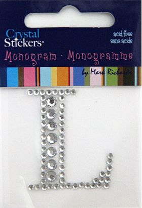 Rhinestone Monogram Clear L