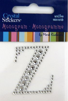 Rhinestone Monogram Clear Z