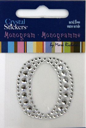 Rhinestone Monogram Clear O