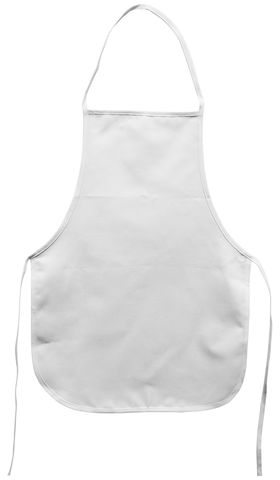 Canvas Child Apron Mid Size 15x21in | White