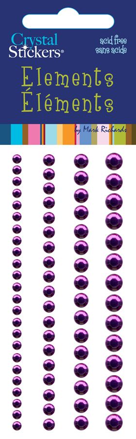 Rhinestones Rounds Purple