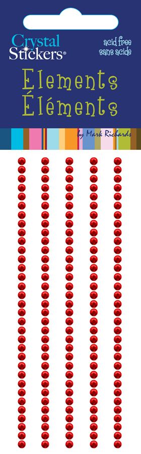 Crystal Stickers ® :: Rhinestones :: Rhinestones Stickers Round 2mm Red