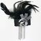 Applique Black & Metallic Ribbons w Feathers & Chains